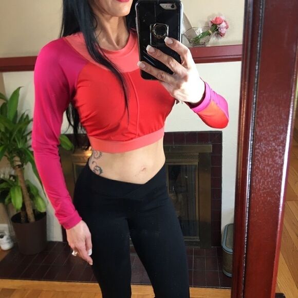 Joy Lab fitness crop top color block - Picture 1 of 8